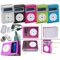 Mini Mp3 Player Tela Lcd + Fm Shuflle Clip Entrada Micro Sd